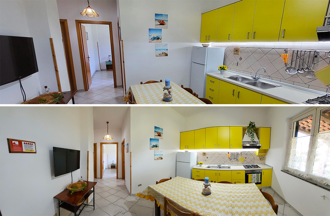 Cucina esterna dell'appartamento Ilaria di Villa Ilaria