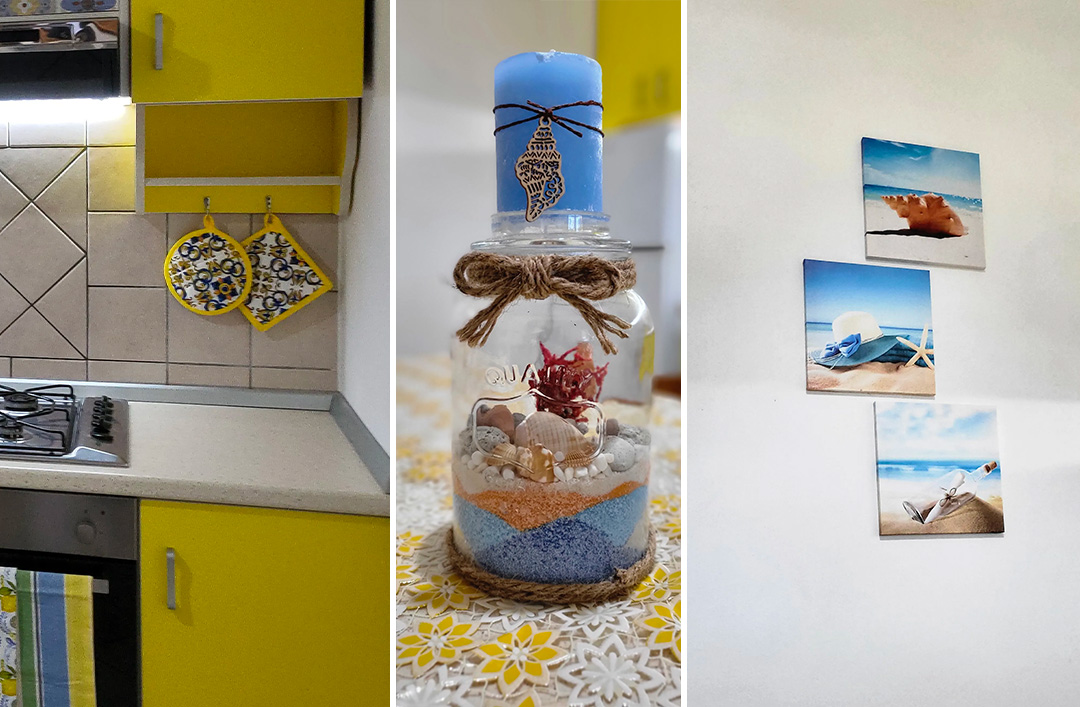 Cucina esterna dell'appartamento Ilaria di Villa Ilaria