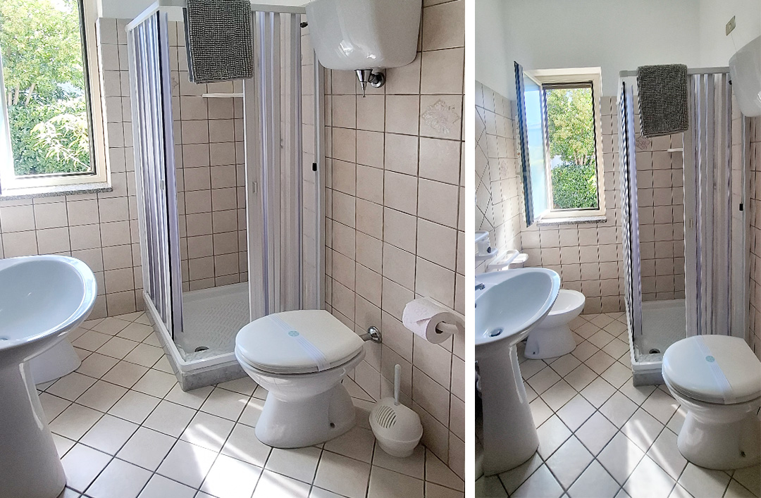 Bagno dell'appartamento Ilaria di Villa Ilaria