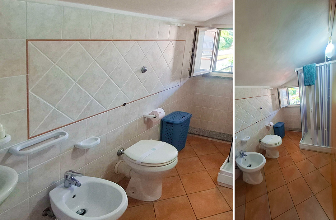 Bagno dell'appartamento Roberta di Villa Ilaria